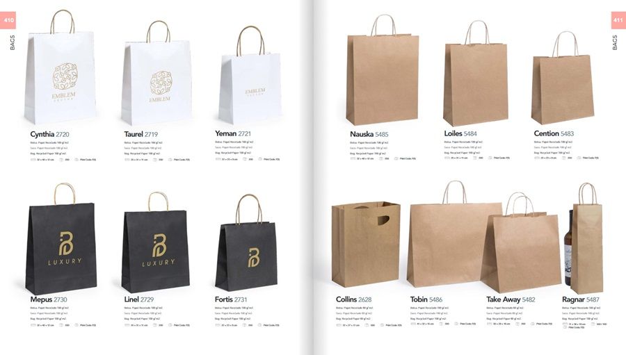 Bolsas de papel gramaje