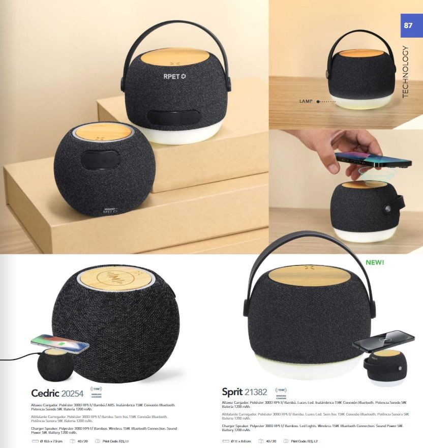 Altavoces con soporte para carga Altavoces con soporte para carga